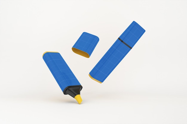 Maqueta de lápiz resaltador
