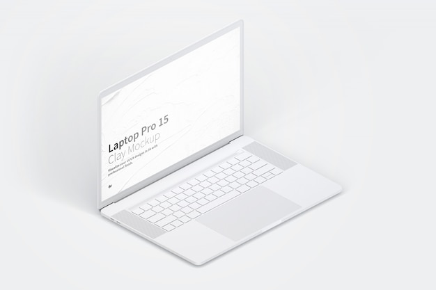 Maqueta para laptop con pantalla en blanco