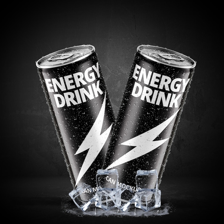 PSD maqueta de lata de 250 ml para lata metálica de bebida energética