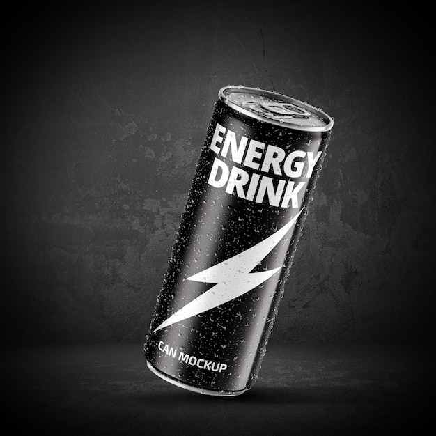 Maqueta de lata de 250 ml para lata metálica de bebida energética