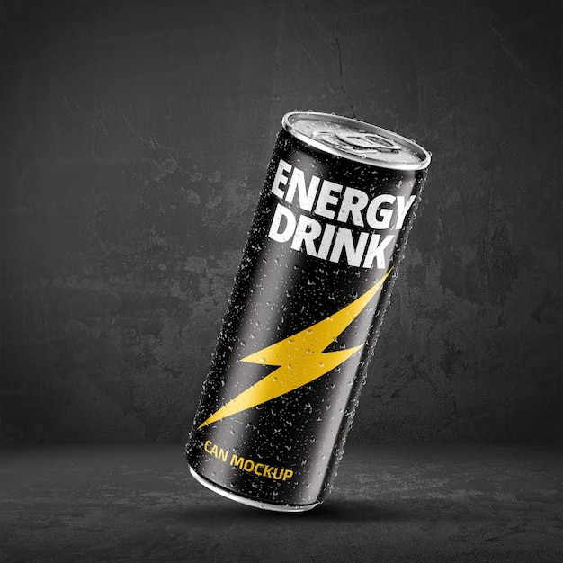 Maqueta de lata de 250 ml para lata metálica de bebida energética