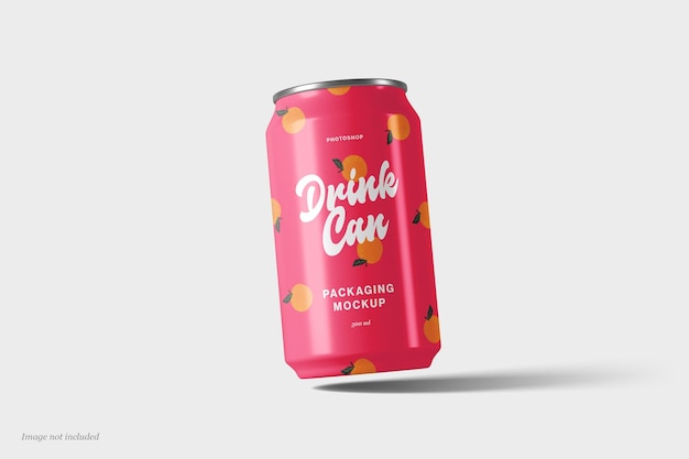 Maqueta de una lata de bebidas