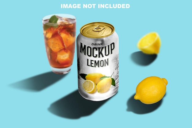 Maqueta de una lata de bebidas
