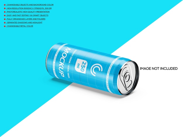 Maqueta de Lata de Cerveza de Soda de Bebida Energética de 250ml N11
