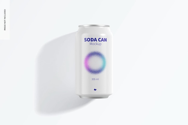 Maqueta de lata de refresco de 355 ml, vista superior