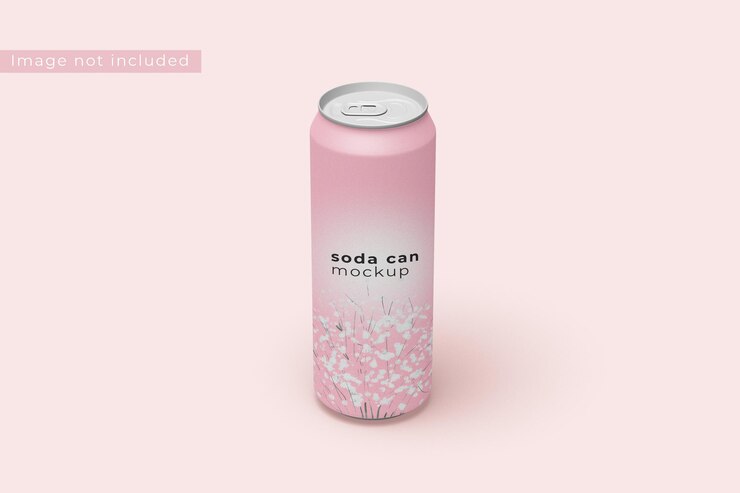 PSD maqueta de lata de refresco de 500 ml