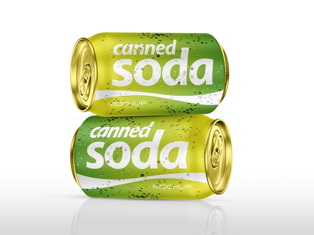 Maqueta de lata de refresco para bebidas energéticas