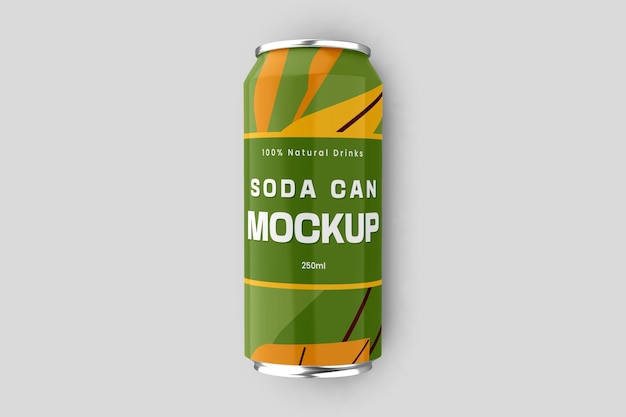 Maqueta de lata de refresco realista de 250ml