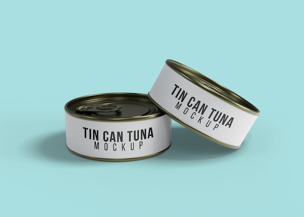 Maqueta de latas de atún