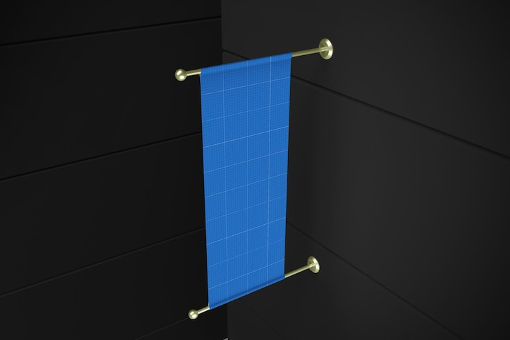 PSD maqueta de letrero de bandera