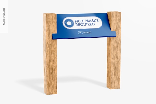 Maqueta de letrero de información de parque al aire libre
