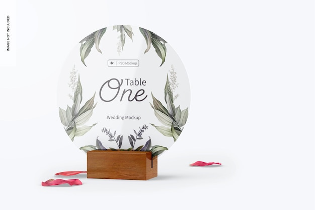 Maqueta de letrero de mesa redonda