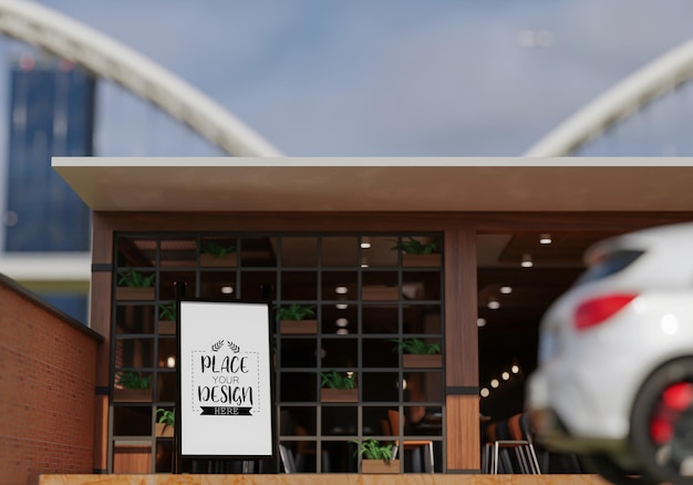 Maqueta de letrero de tienda Psd