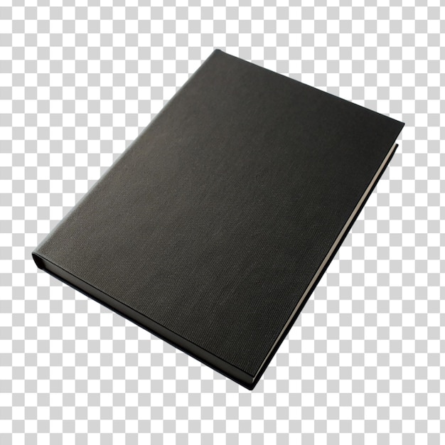PSD maqueta de libro negro en blanco con fondo transparente aislado