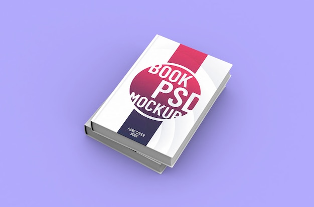 Maqueta de libro de tapa dura gruesa realista de alta calidad cambiable sobre un fondo limpio