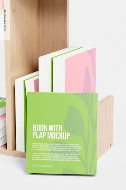 Maqueta de libros con solapa