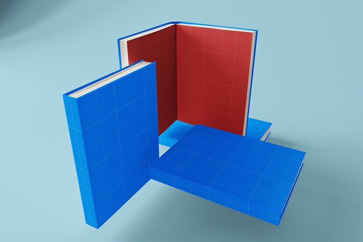PSD maqueta de libros de tapa dura