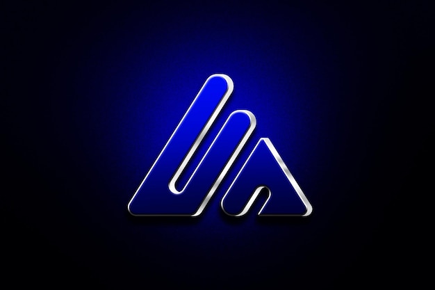 Maqueta de logo elegante en pared negra