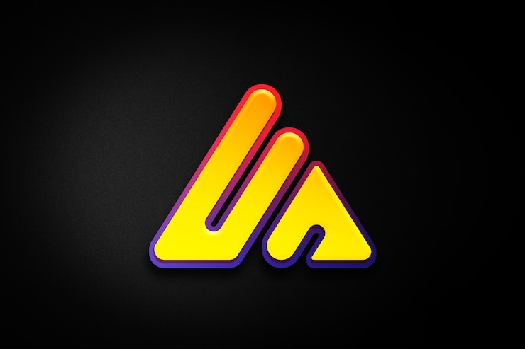PSD maqueta de logo elegante en pared negra