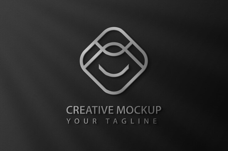 maqueta de logo psd