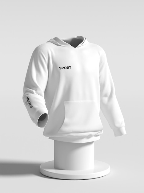 PSD maqueta de logo de sudadera con capucha para hombre