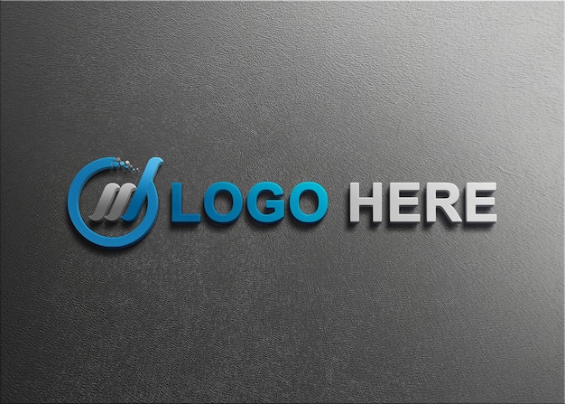 Maqueta de logotipo 3D limpio