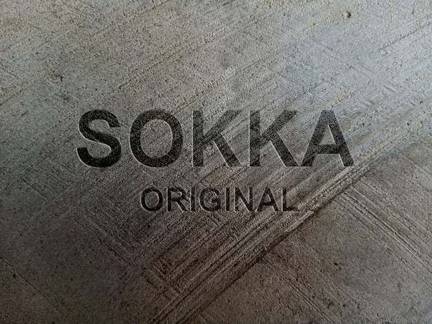 Maqueta de logotipo 3d en la pared