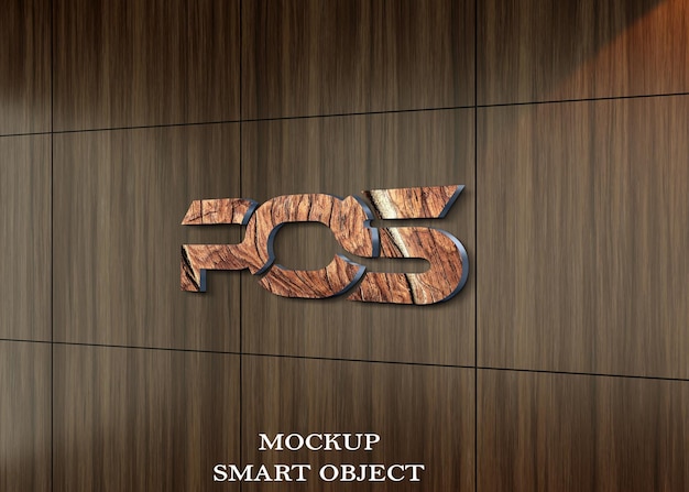 Maqueta de logotipo en 3D