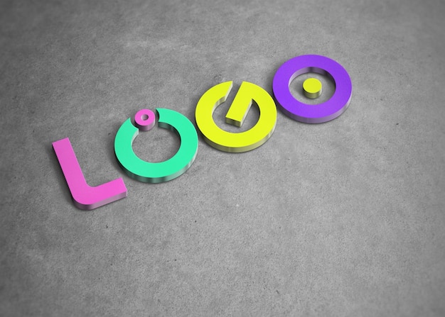 Maqueta de logotipo en 3D