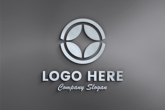 Maqueta de logotipo 3d