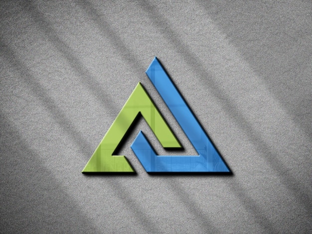 PSD maqueta de logotipo 3d