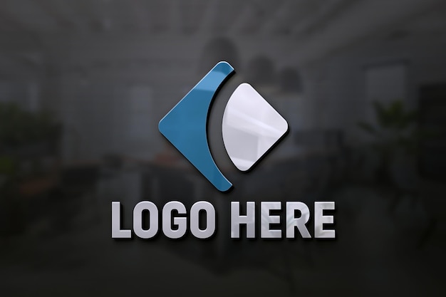 maqueta de logotipo brillante