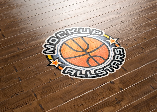 PSD maqueta del logotipo de la cancha deportiva