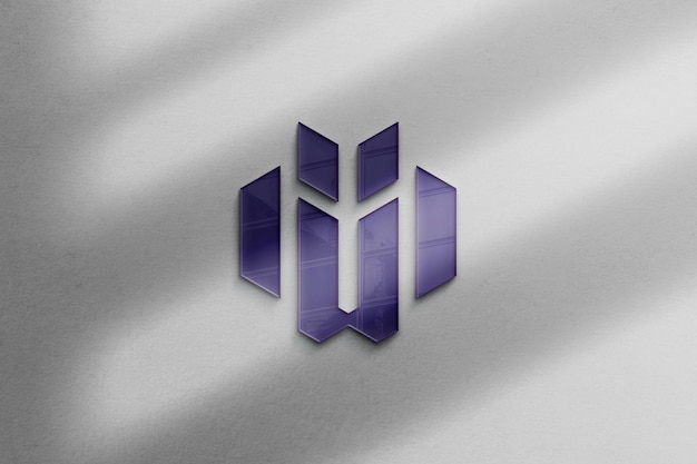 Maqueta del logotipo de canto de vidrio