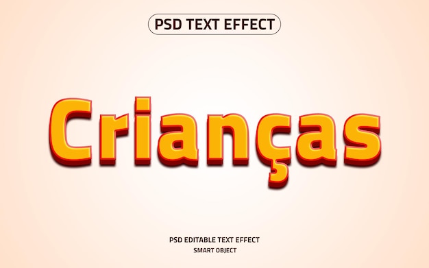 Maqueta de logotipo de efecto de texto editable crianas del día del niño