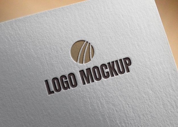 Maqueta de logotipo estampado