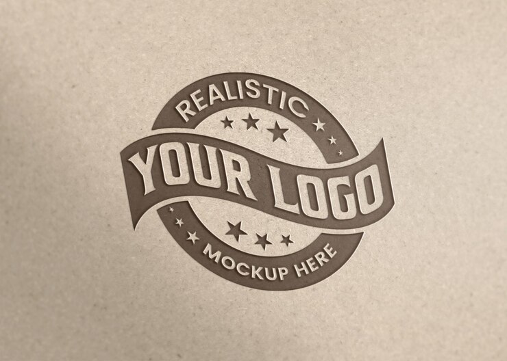 Maqueta de logotipo estampado