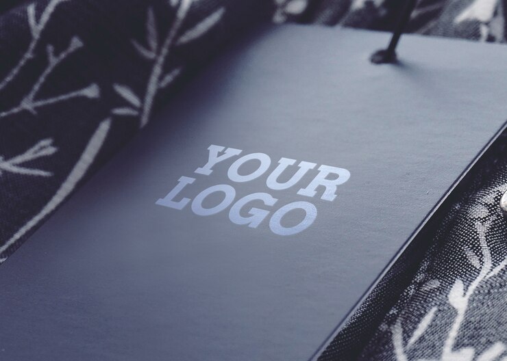 PSD maqueta de logotipo de etiqueta de precio