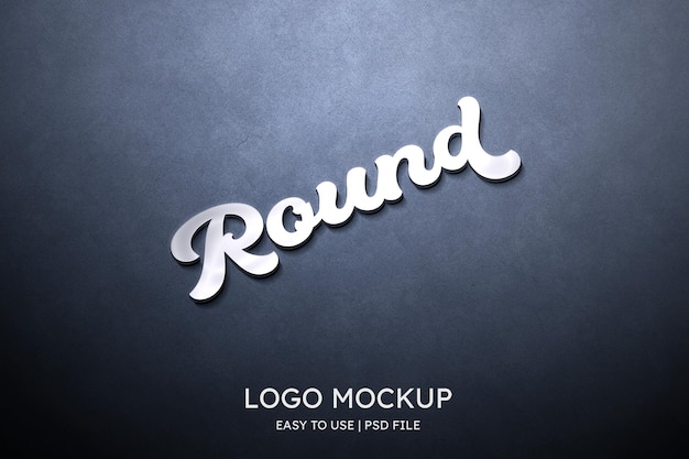 Maqueta de logotipo y icono en 3D