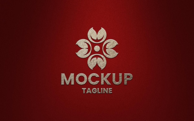 Maqueta de logotipo de lámina de oro de lujo
