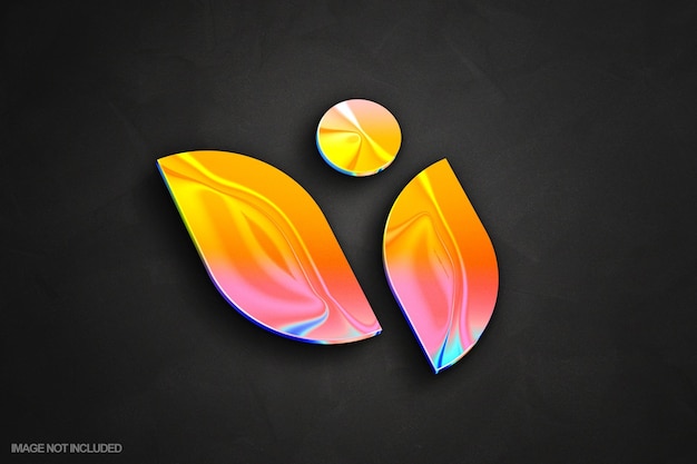 PSD maqueta de logotipo de limo brillante