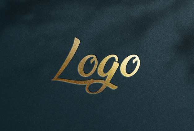 Maqueta de logotipo de lujo dorado
