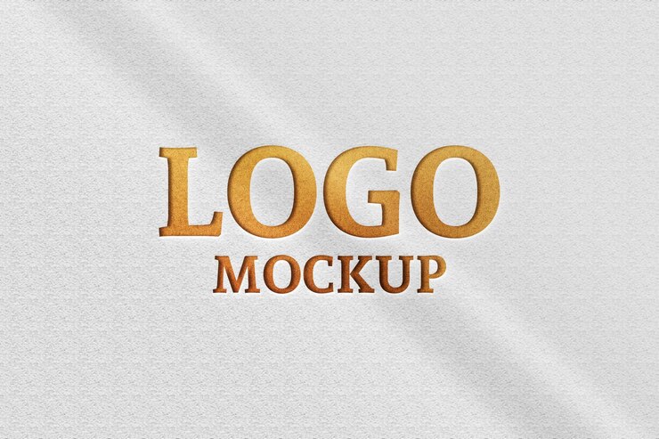 PSD maqueta de logotipo de lujo en relieve
