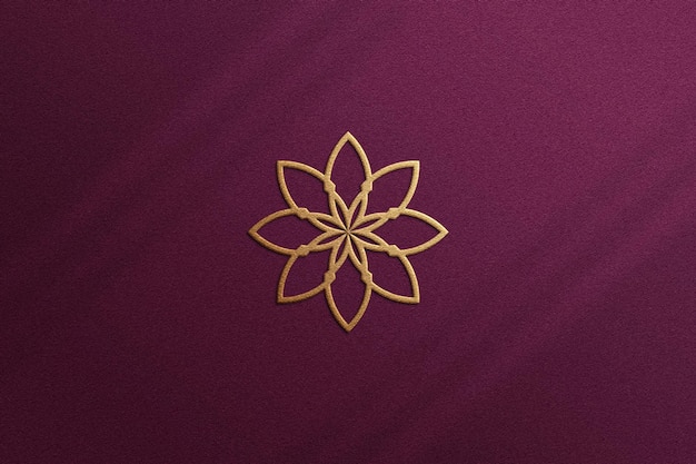 maqueta de logotipo de lujo sobre fondo de textura