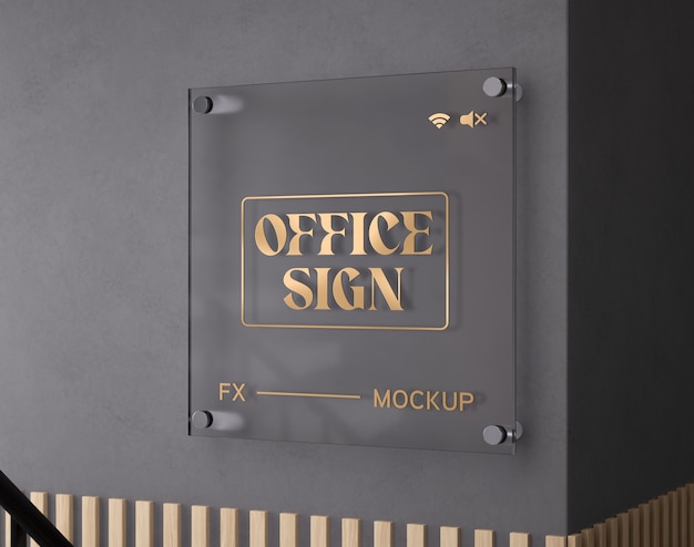 Maqueta del logotipo en metacrilato