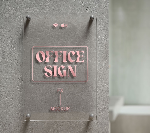 Maqueta del logotipo en metacrilato