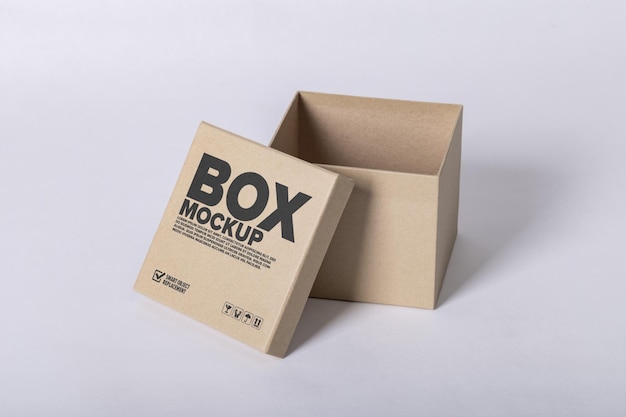 Maqueta de logotipo mínima en caja