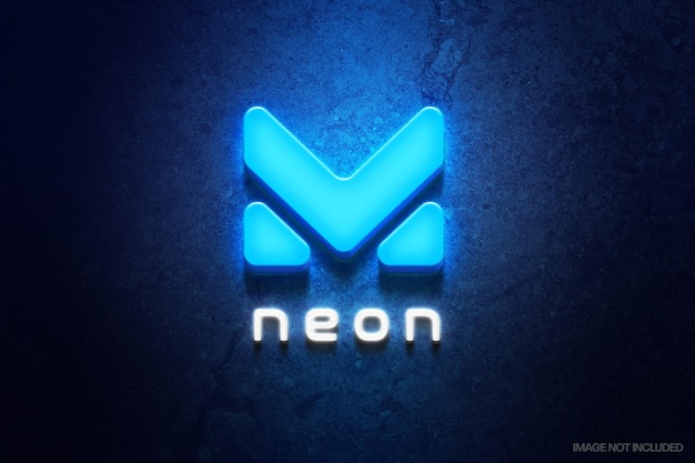 Maqueta de logotipo de neón de Ince