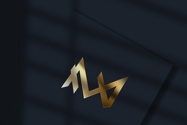 Maqueta de logotipo de oro de lujo