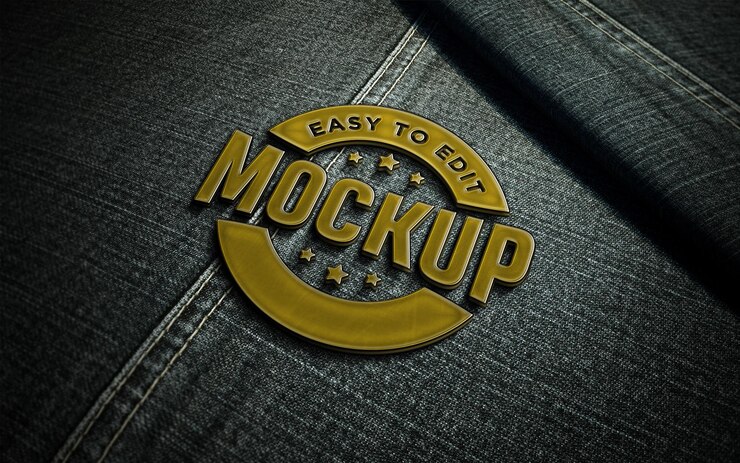 Maqueta del logotipo en oro